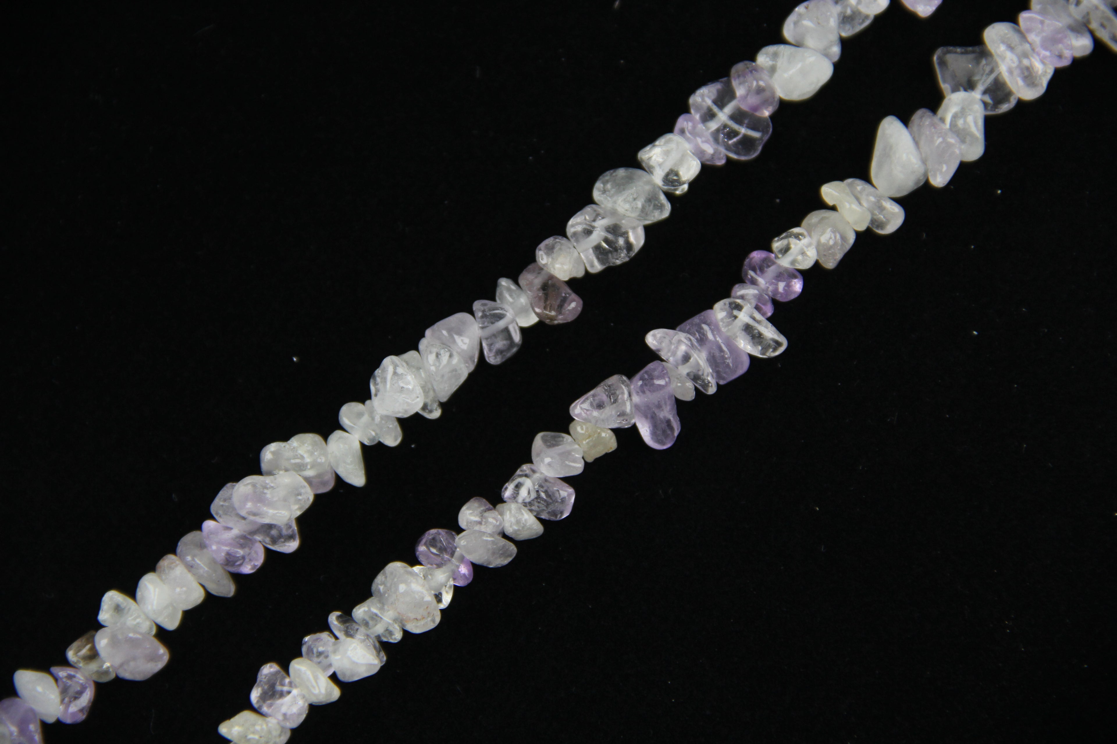 Light purple crystal irregular long chain