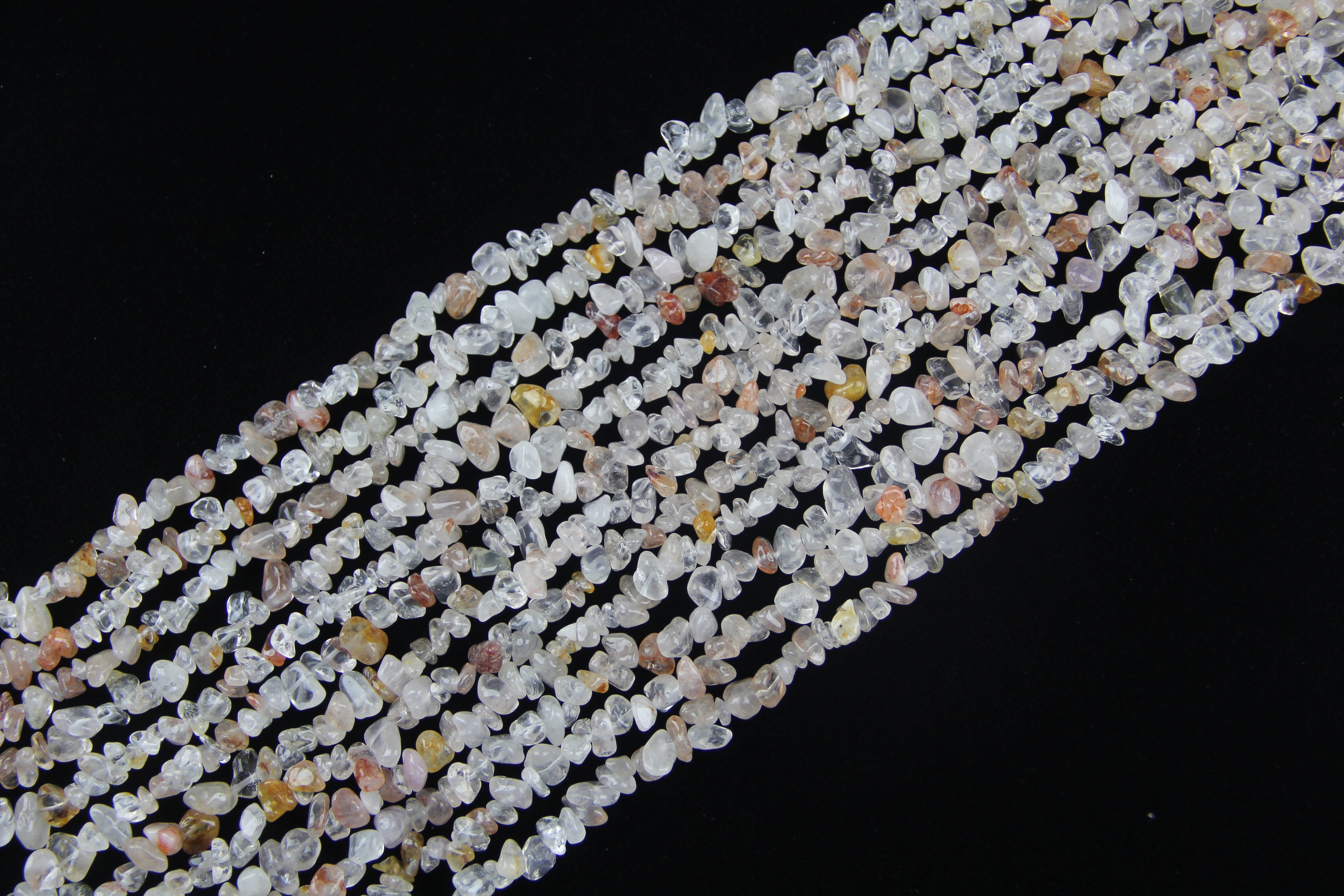 Shallow red crystal irregular long chain