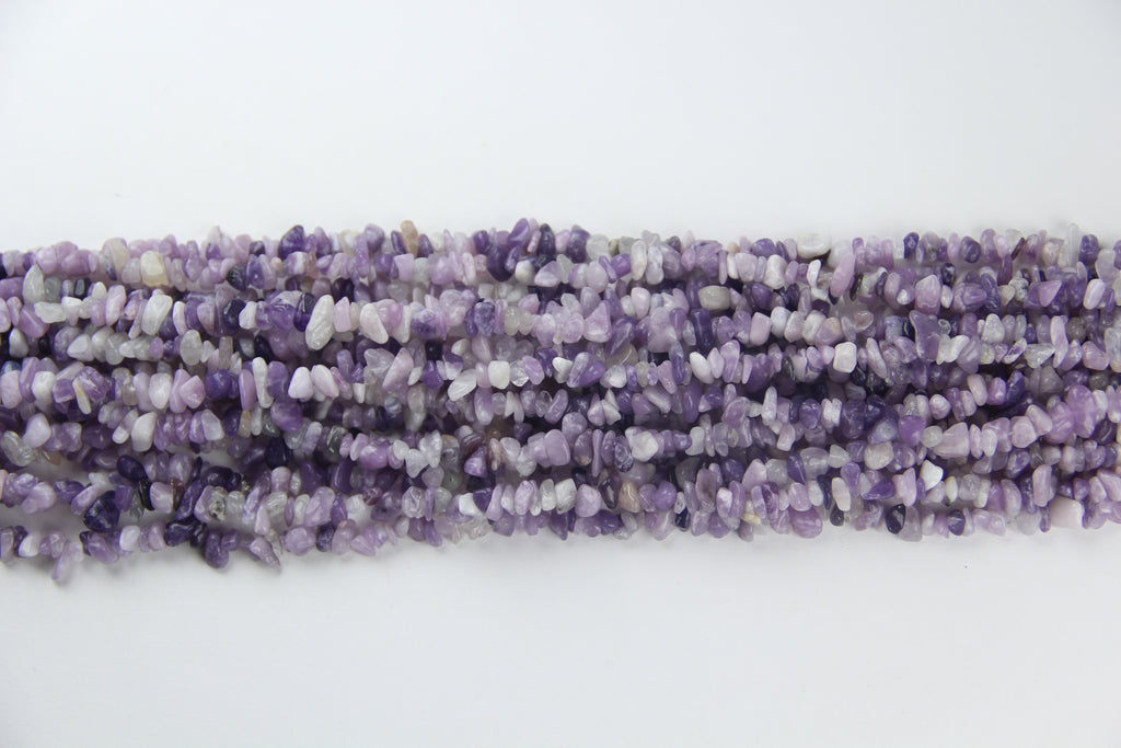 Irregular lilac crystal long chain