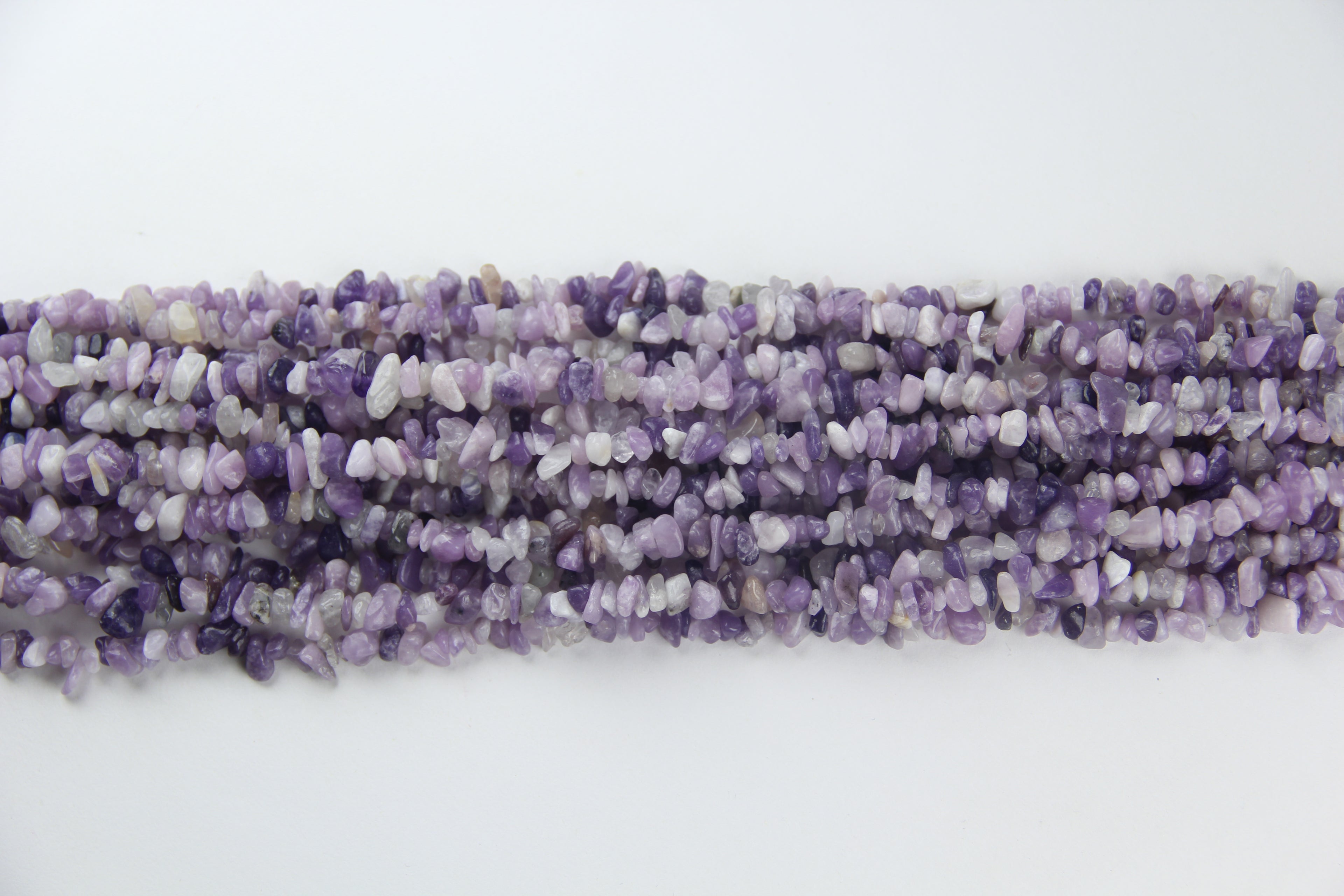 Irregular lilac crystal long chain
