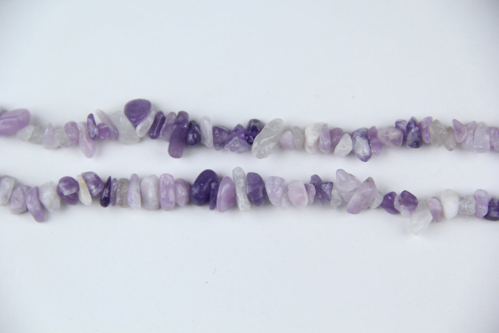 Irregular lilac crystal long chain
