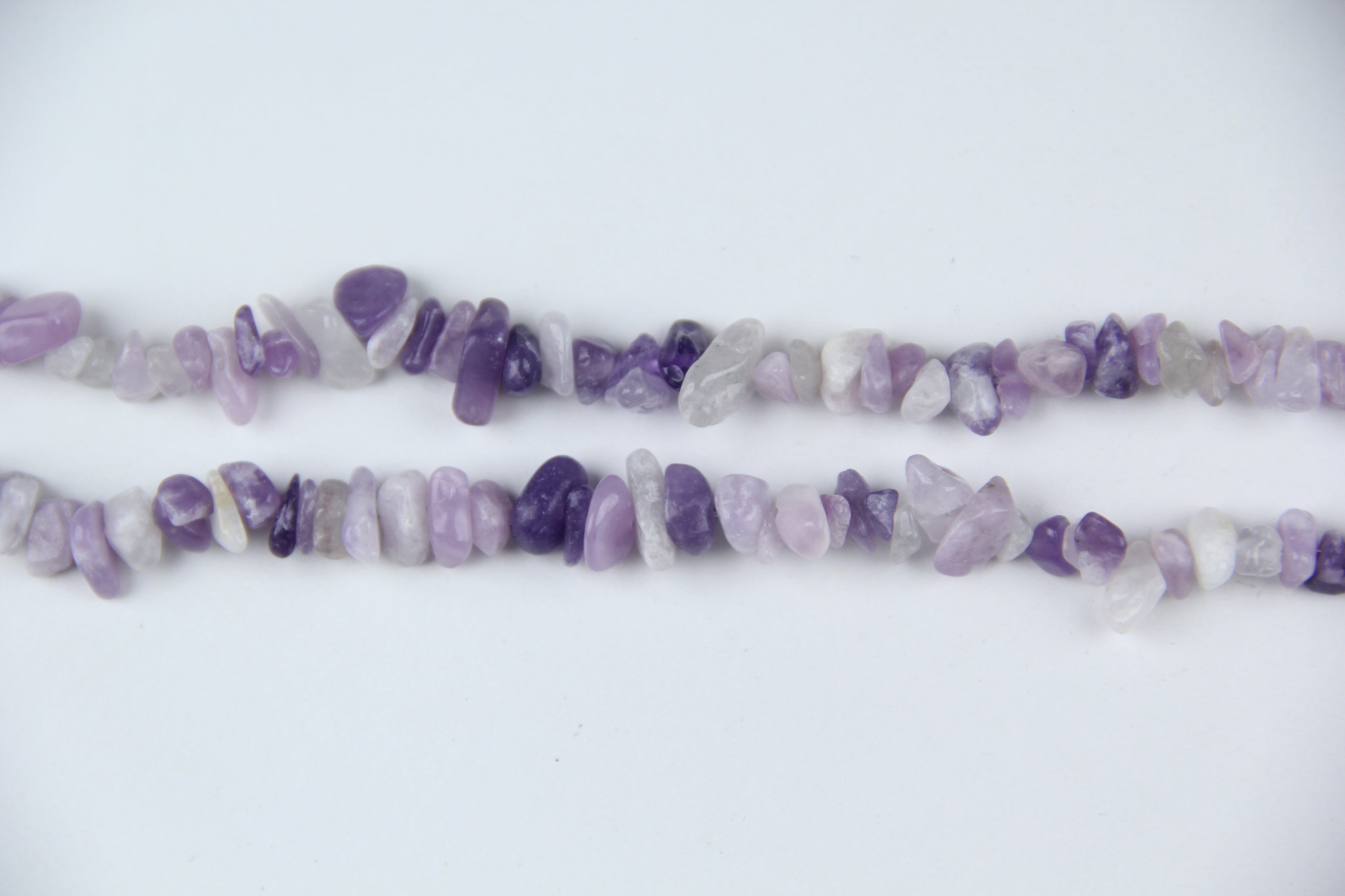 Irregular lilac crystal long chain