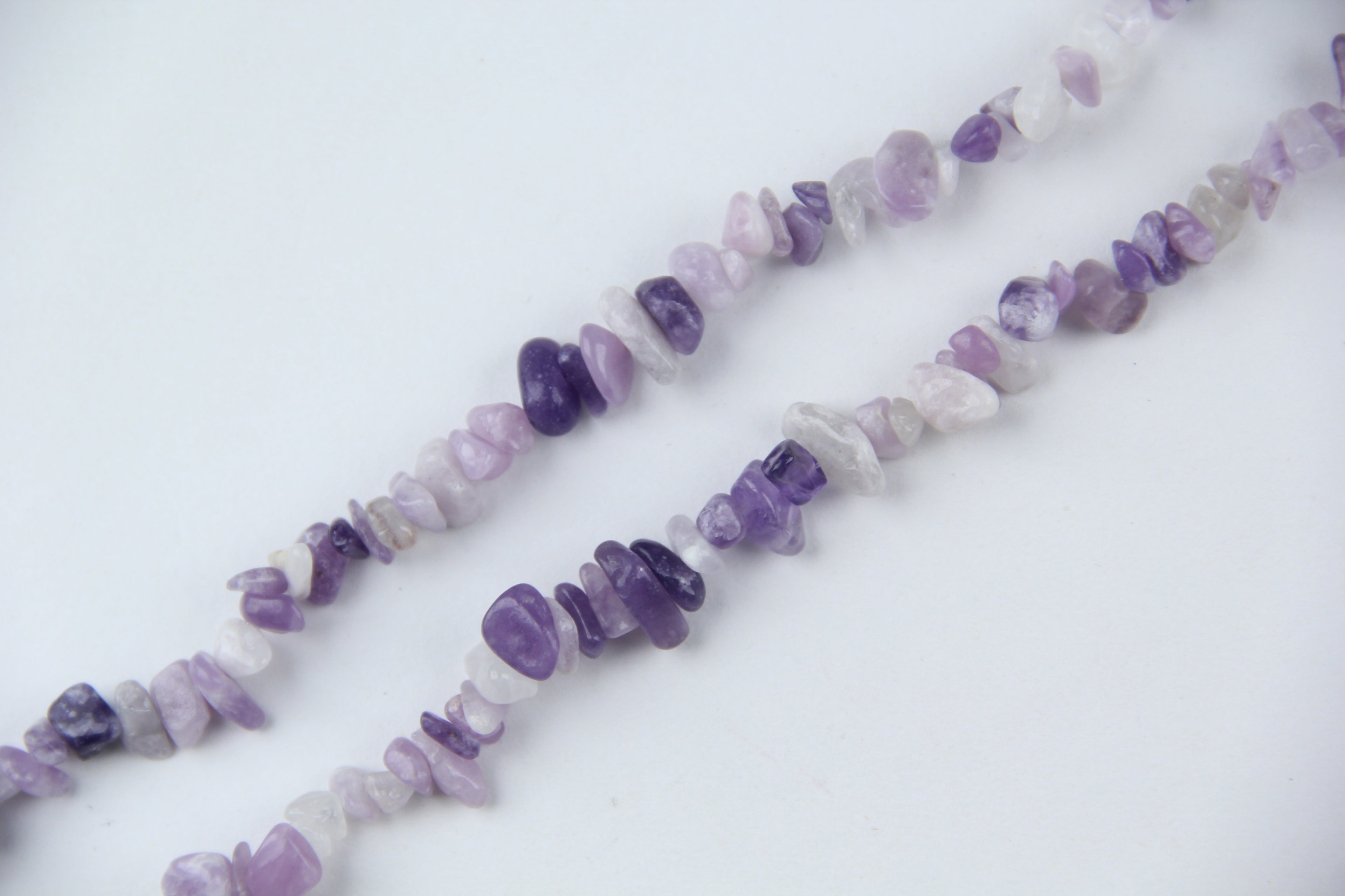 Irregular lilac crystal long chain