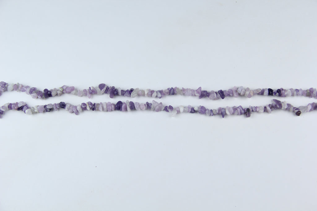 Irregular lilac crystal long chain