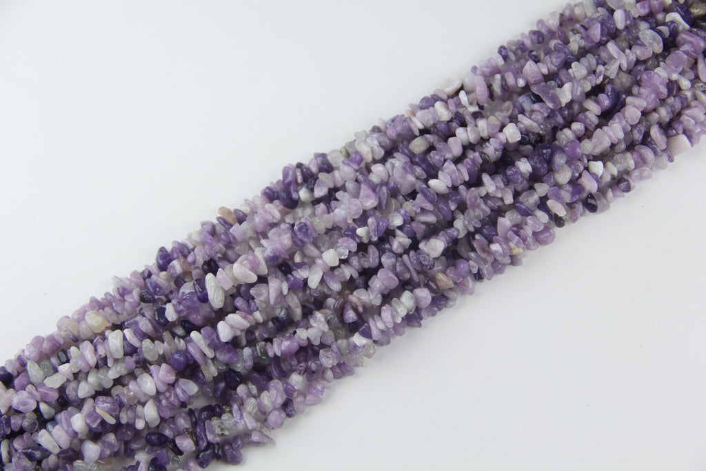 Irregular lilac crystal long chain