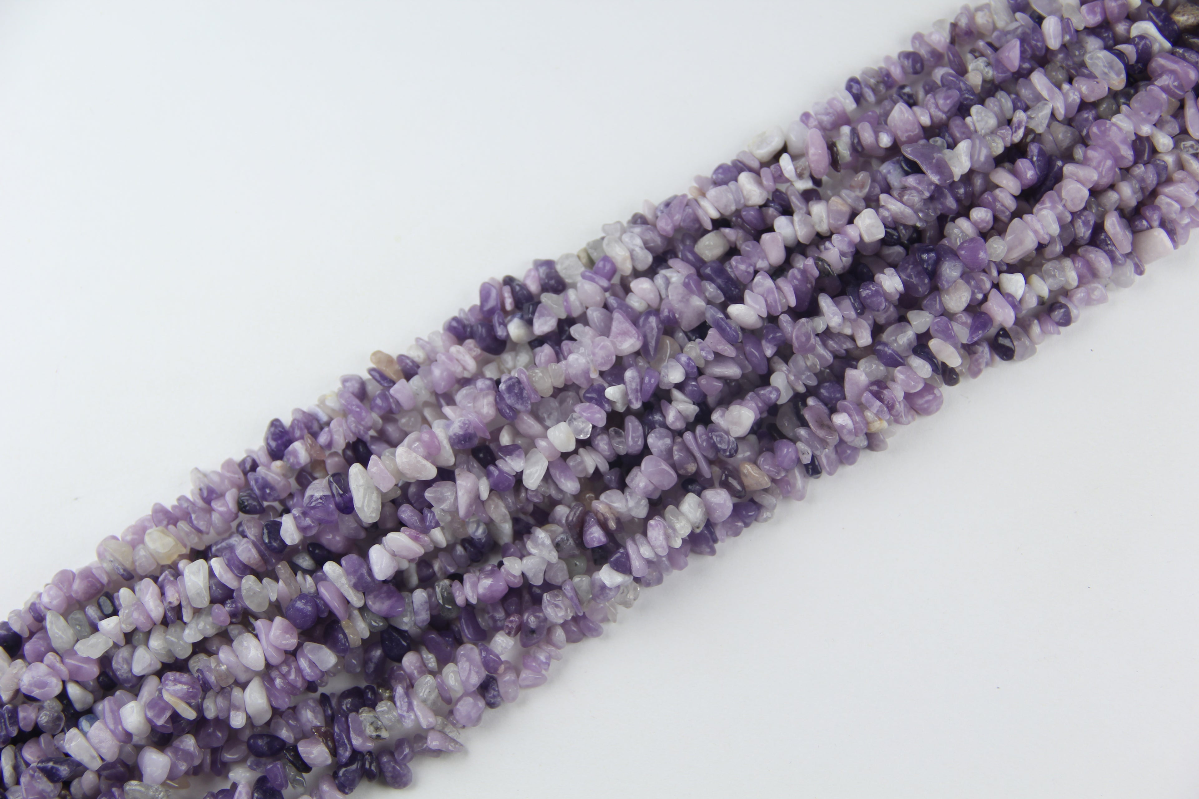 Irregular lilac crystal long chain