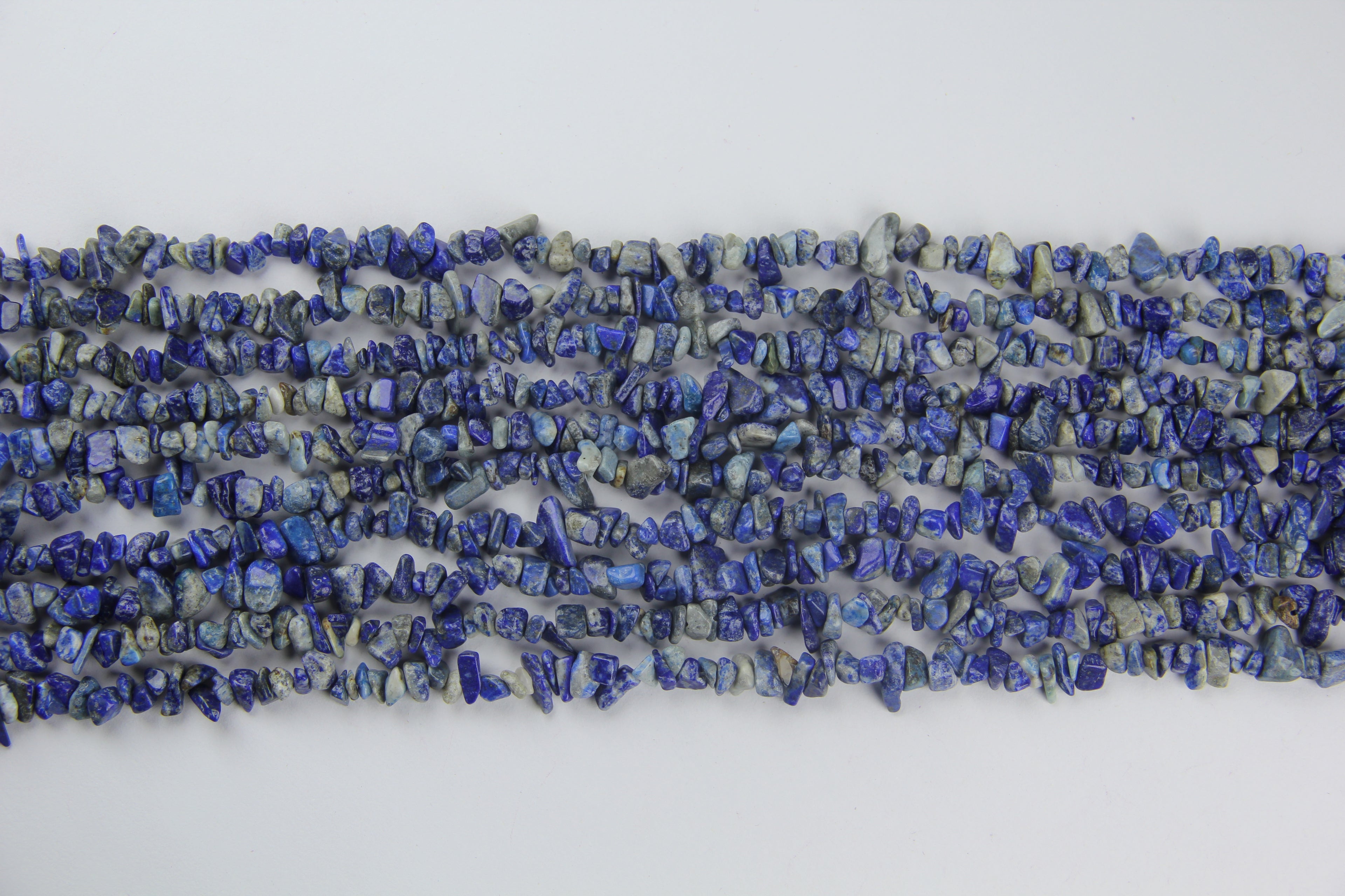 Irregular lapis lazuli gravel long chain