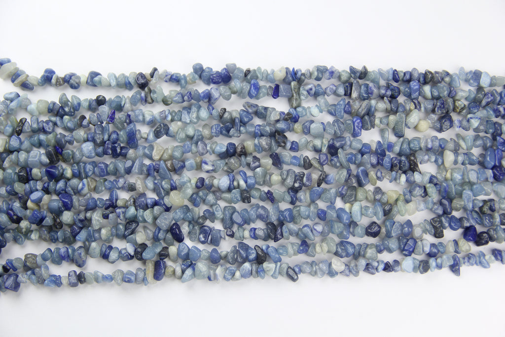 blue aventurine Irregular long chain