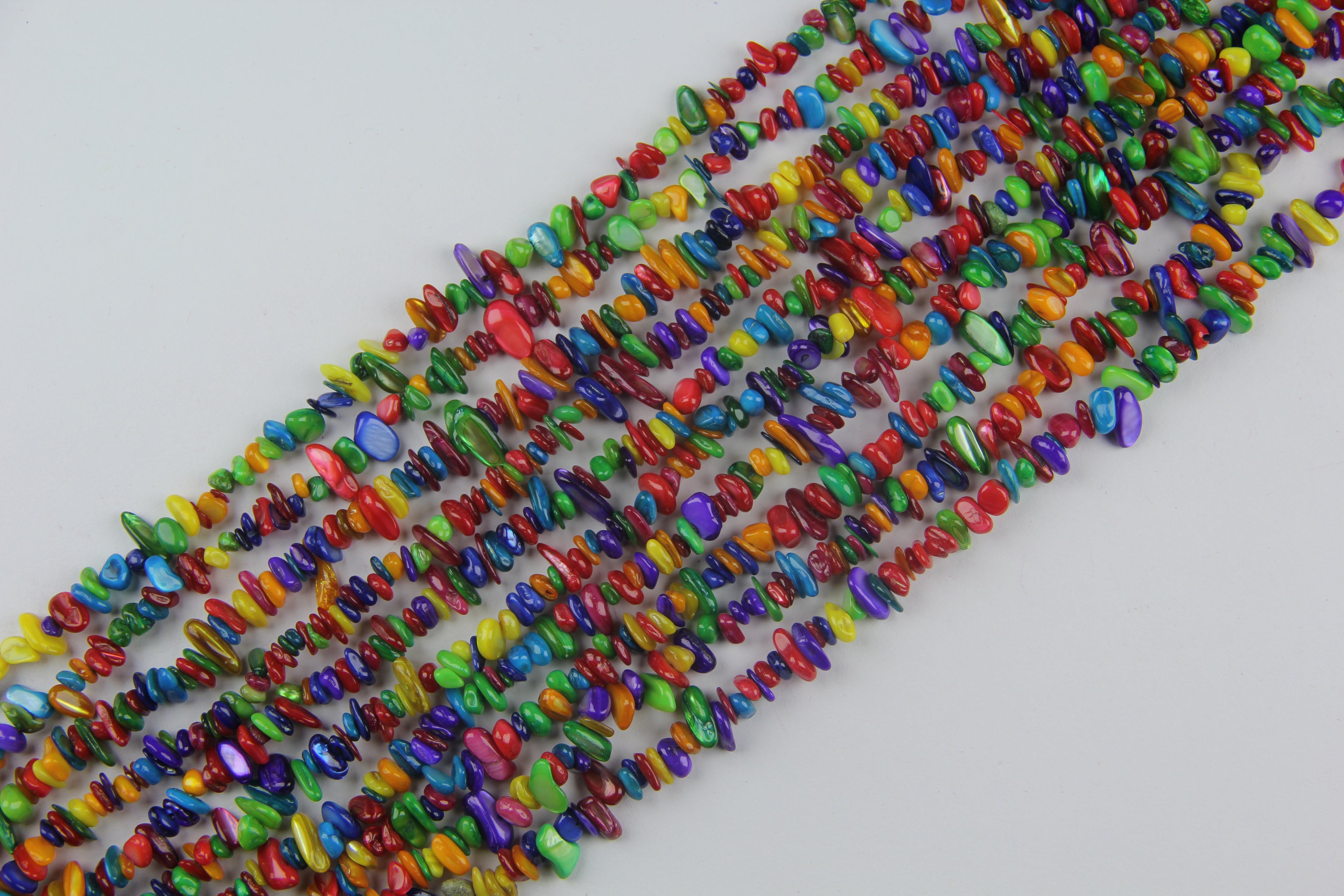 Irregular colored shell long chain