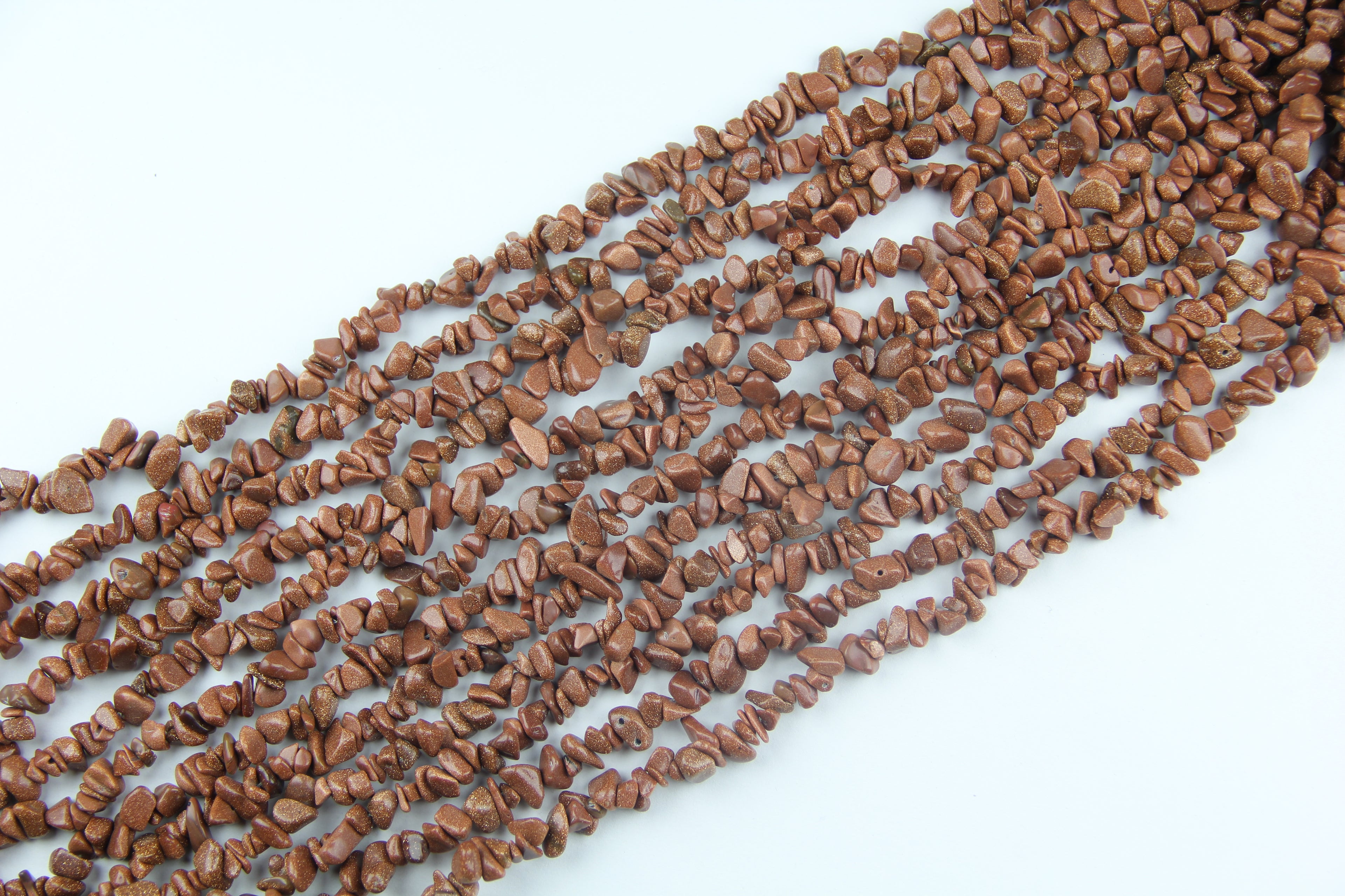 Irregular gold sand gravel long chain