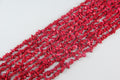 Stained red pine broken stone long chain
