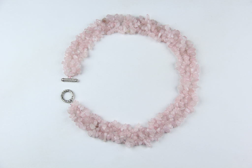 Pink crystal necklace