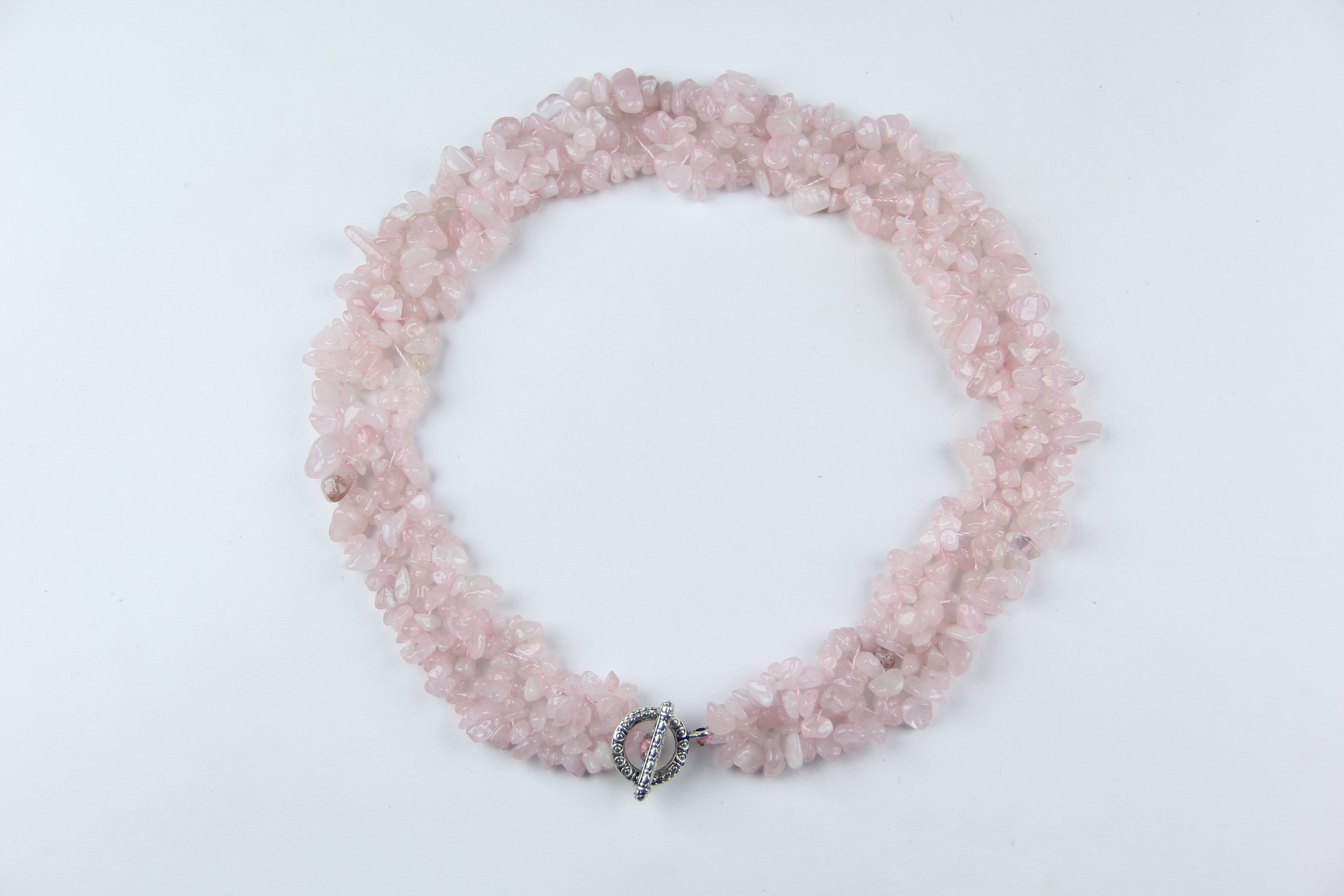 Pink crystal necklace