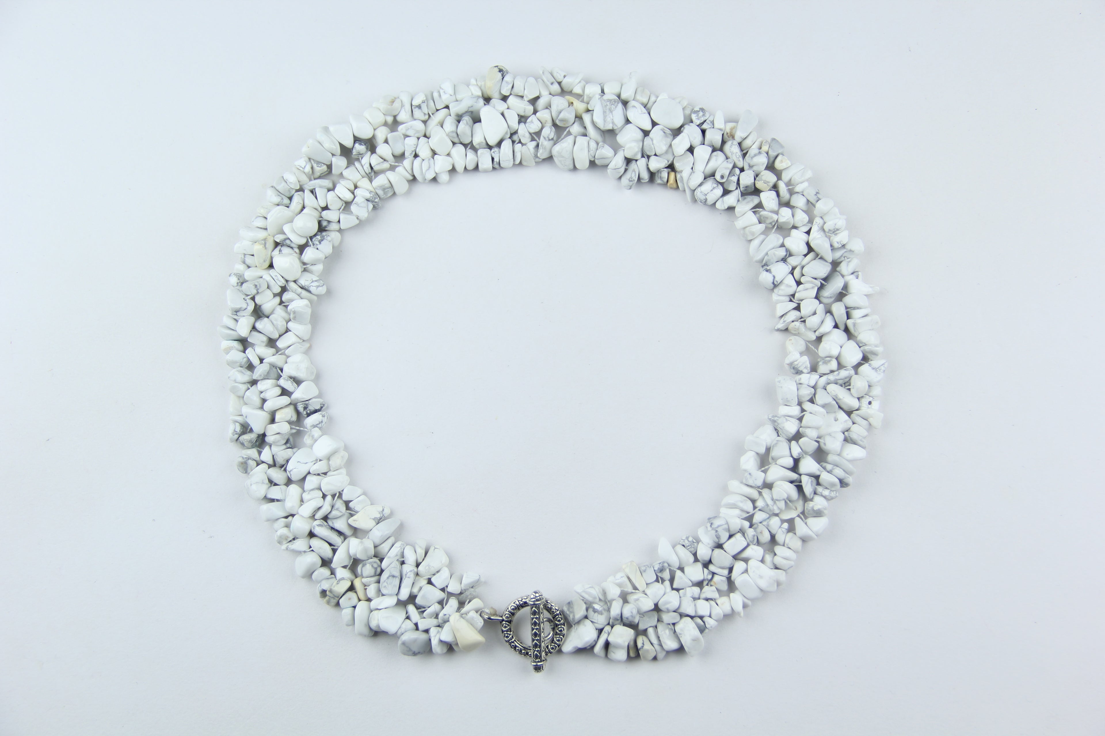 White pine stone necklace