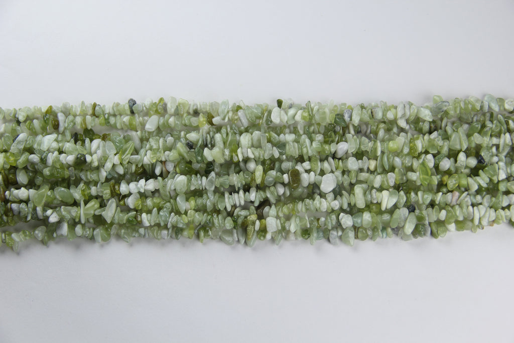 Natural New Mountain Jade Crushed Stone Long Chain