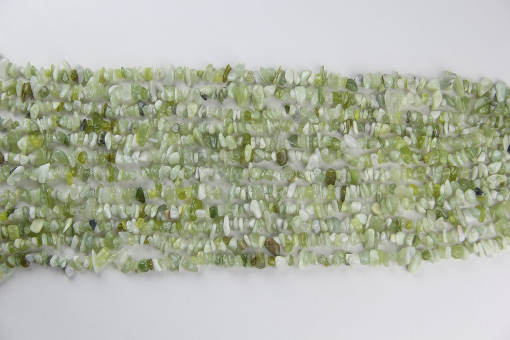 Natural New Mountain Jade Crushed Stone Long Chain