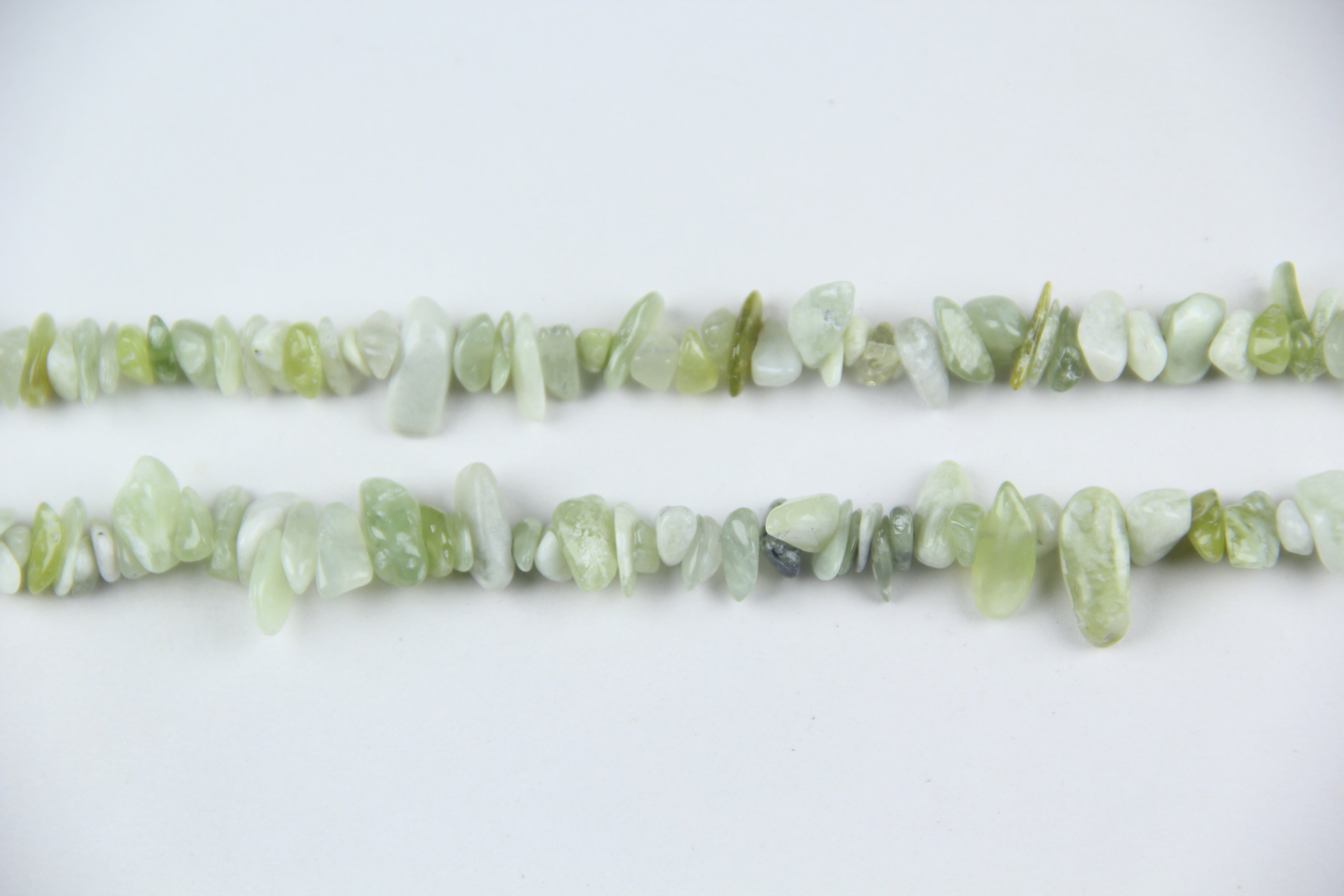 Natural New Mountain Jade Crushed Stone Long Chain