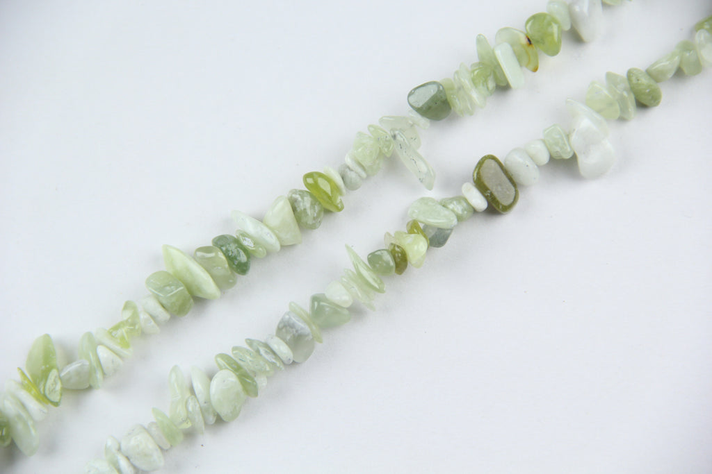 Natural New Mountain Jade Crushed Stone Long Chain