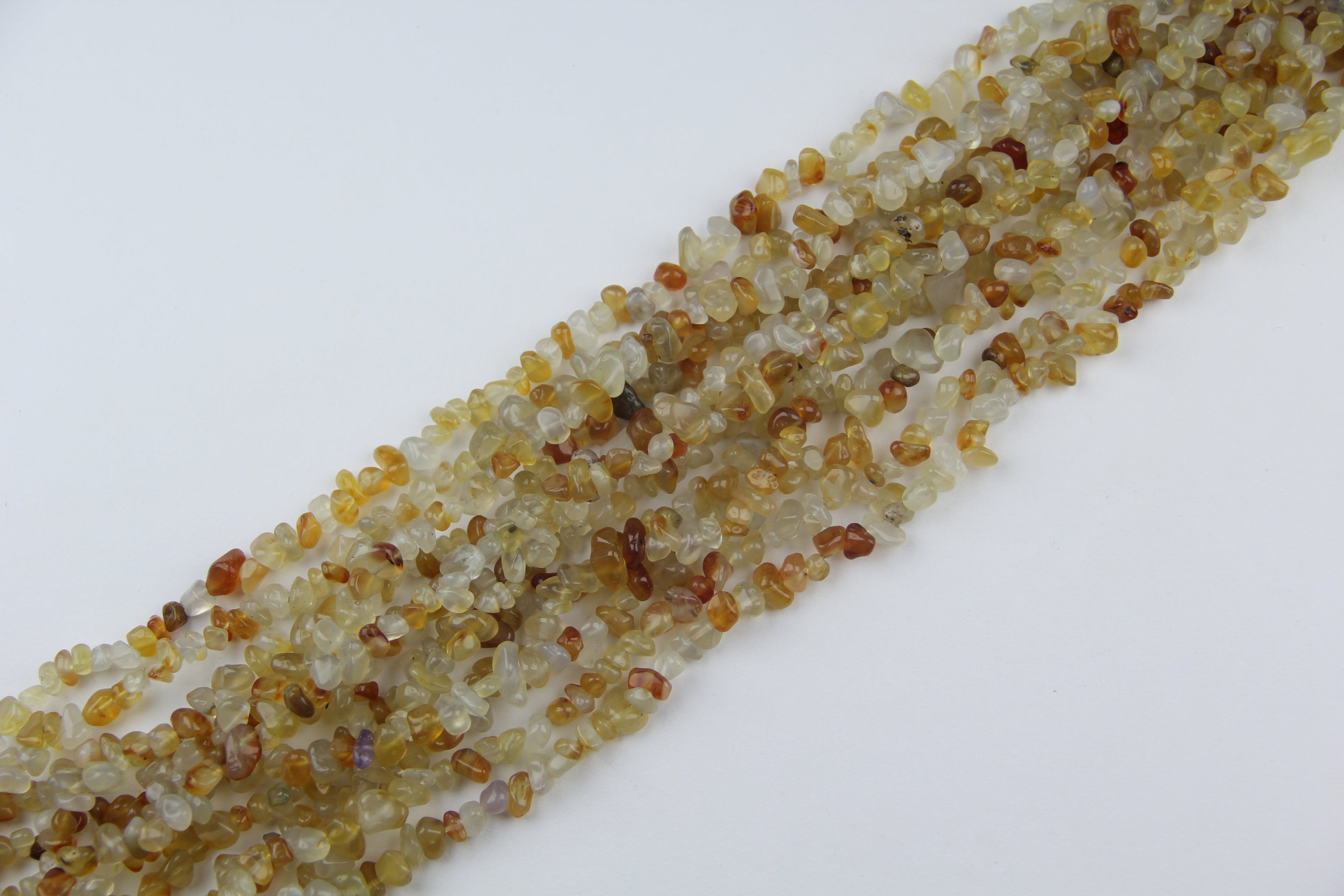 Orange agate irregular long chain