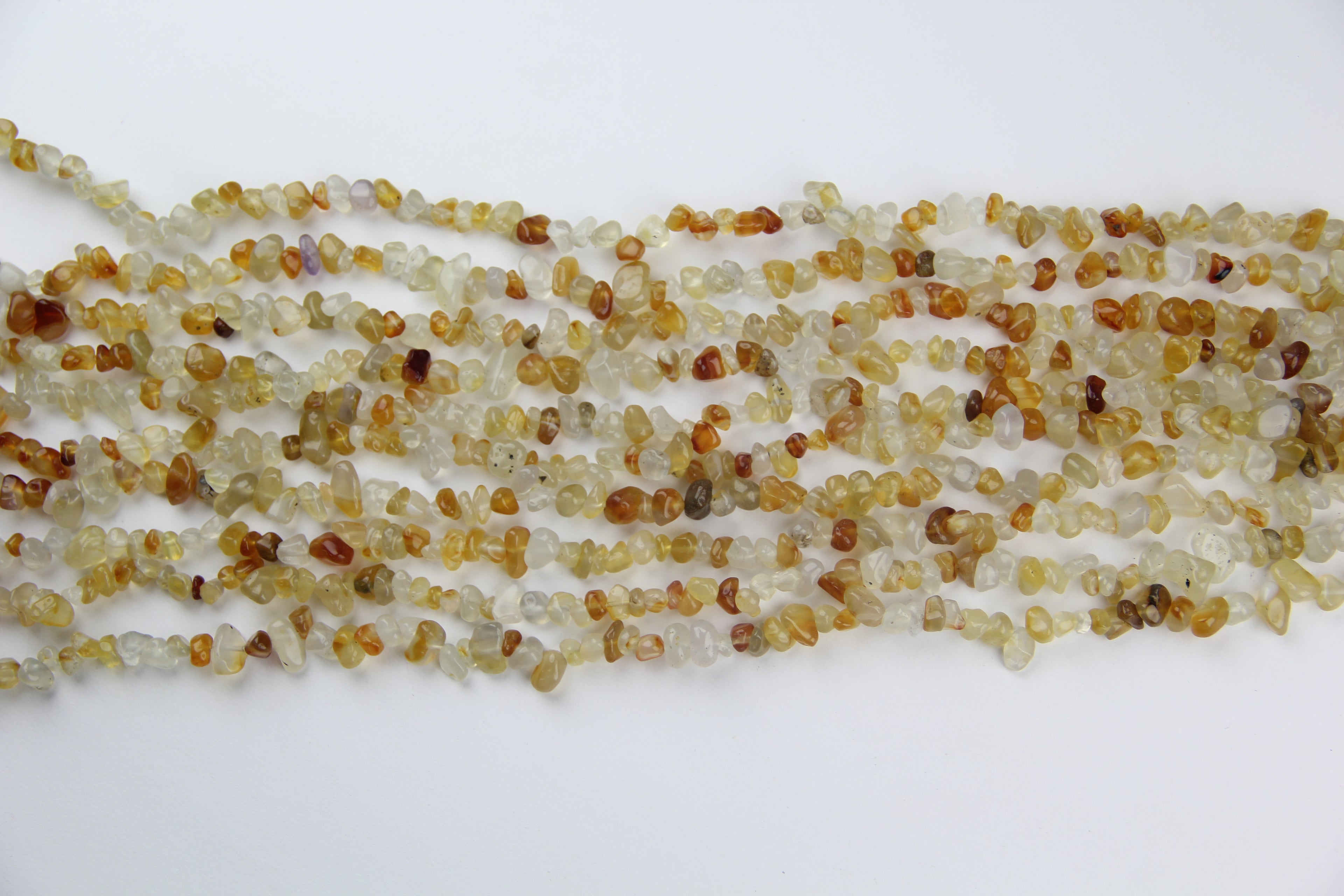 Orange agate irregular long chain
