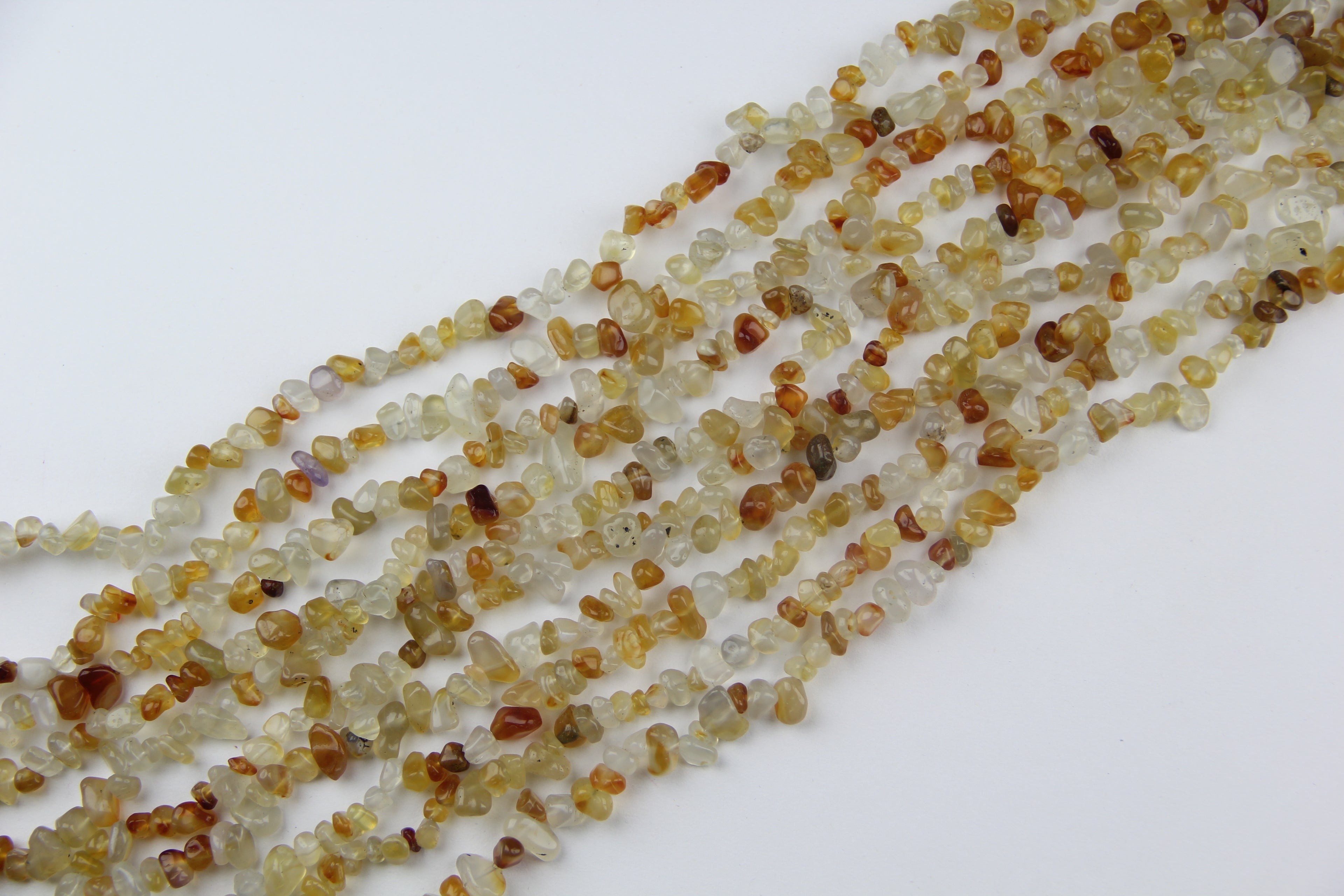 Orange agate irregular long chain