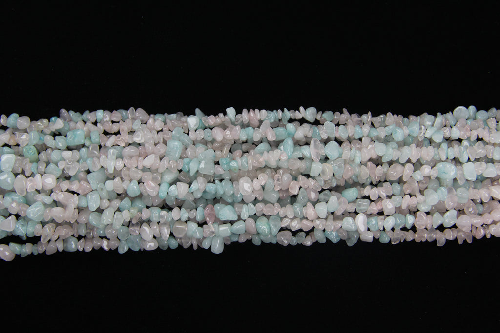 Irregular Pink Blue Sweat White Jade Long Chain