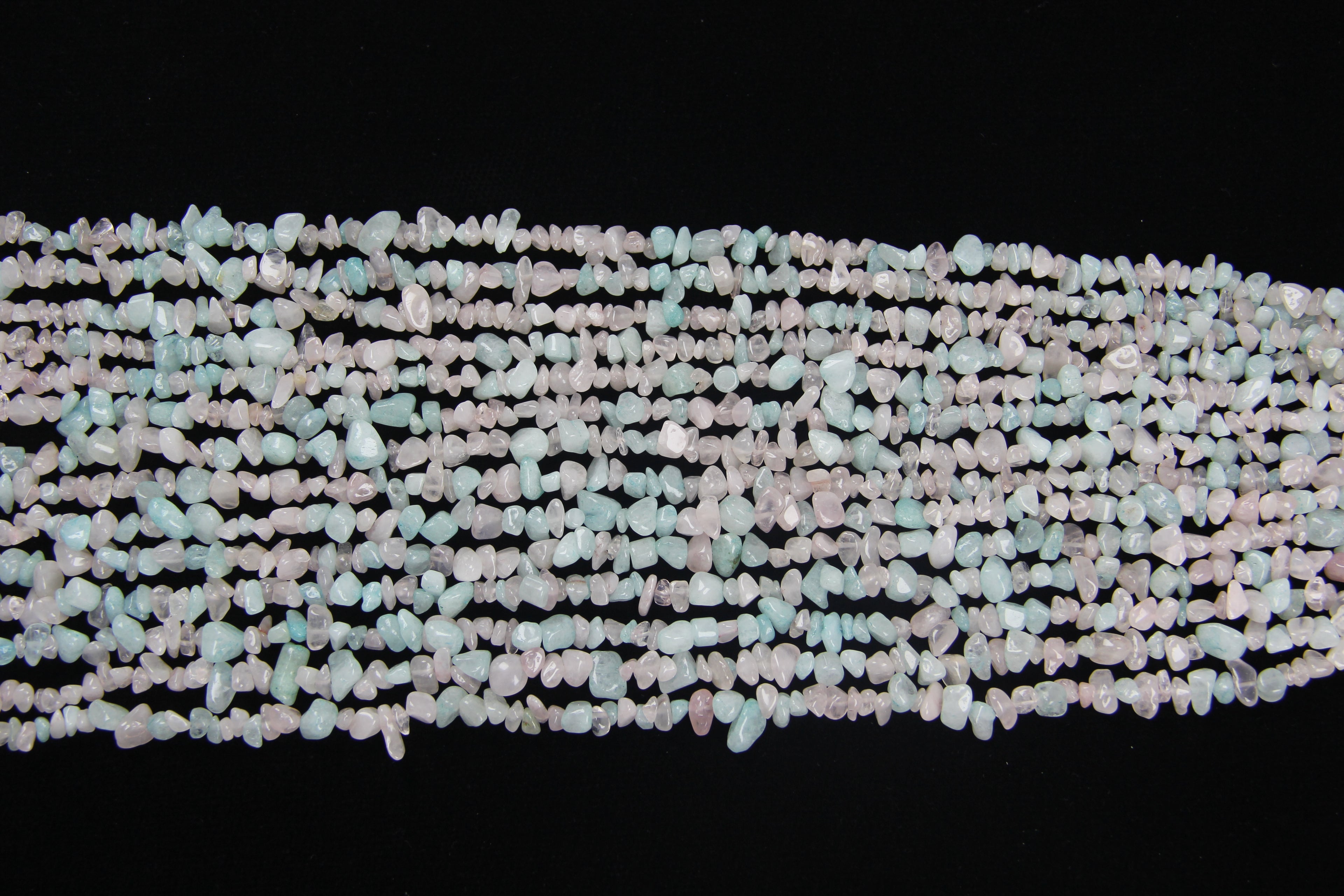 Irregular Pink Blue Sweat White Jade Long Chain