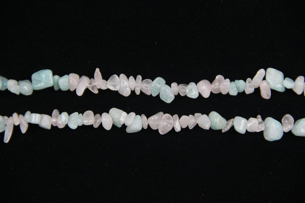 Irregular Pink Blue Sweat White Jade Long Chain