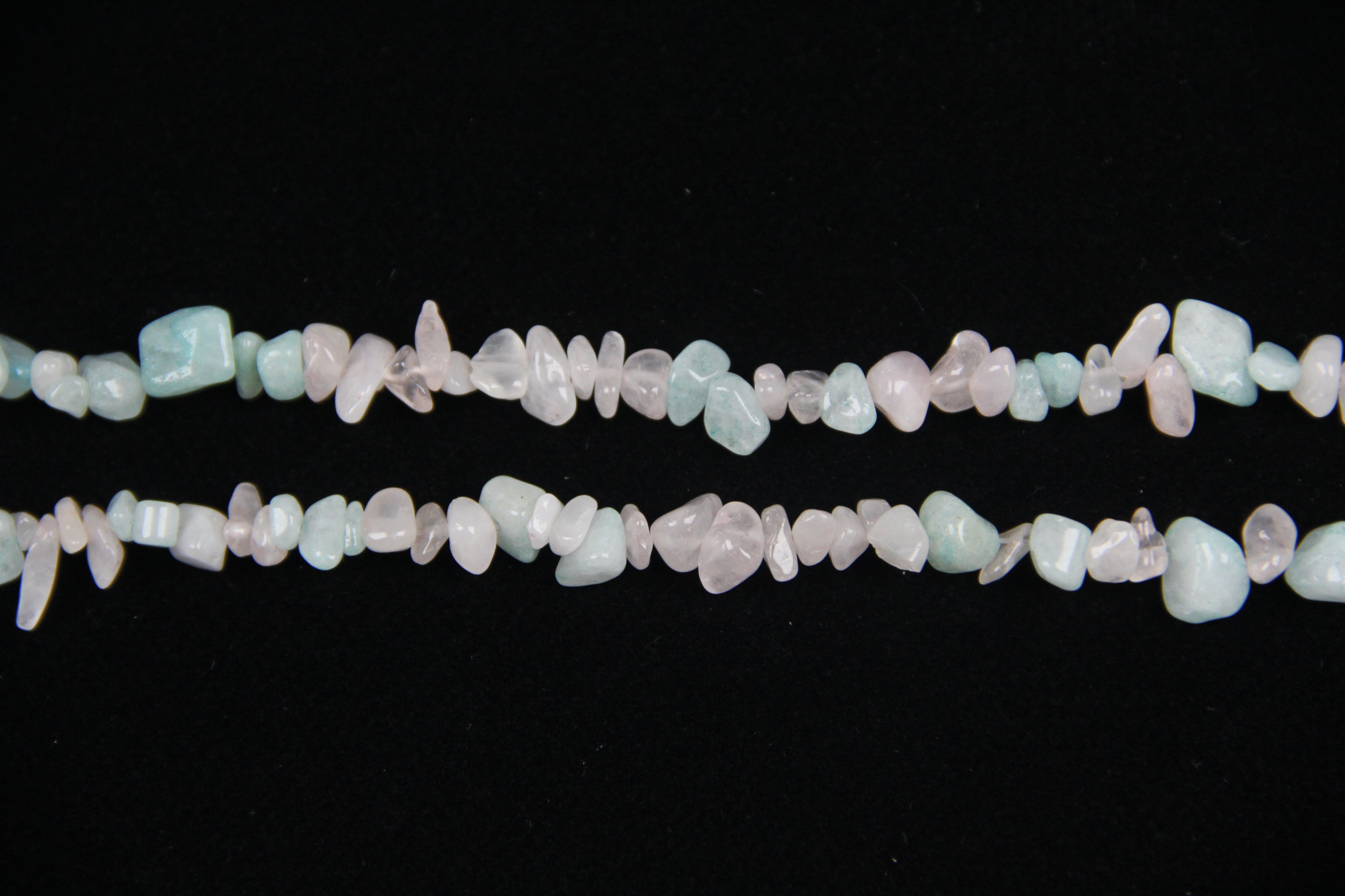 Irregular Pink Blue Sweat White Jade Long Chain