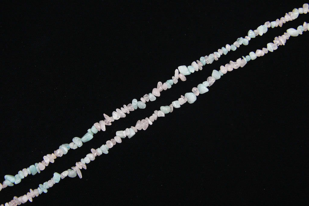 Irregular Pink Blue Sweat White Jade Long Chain