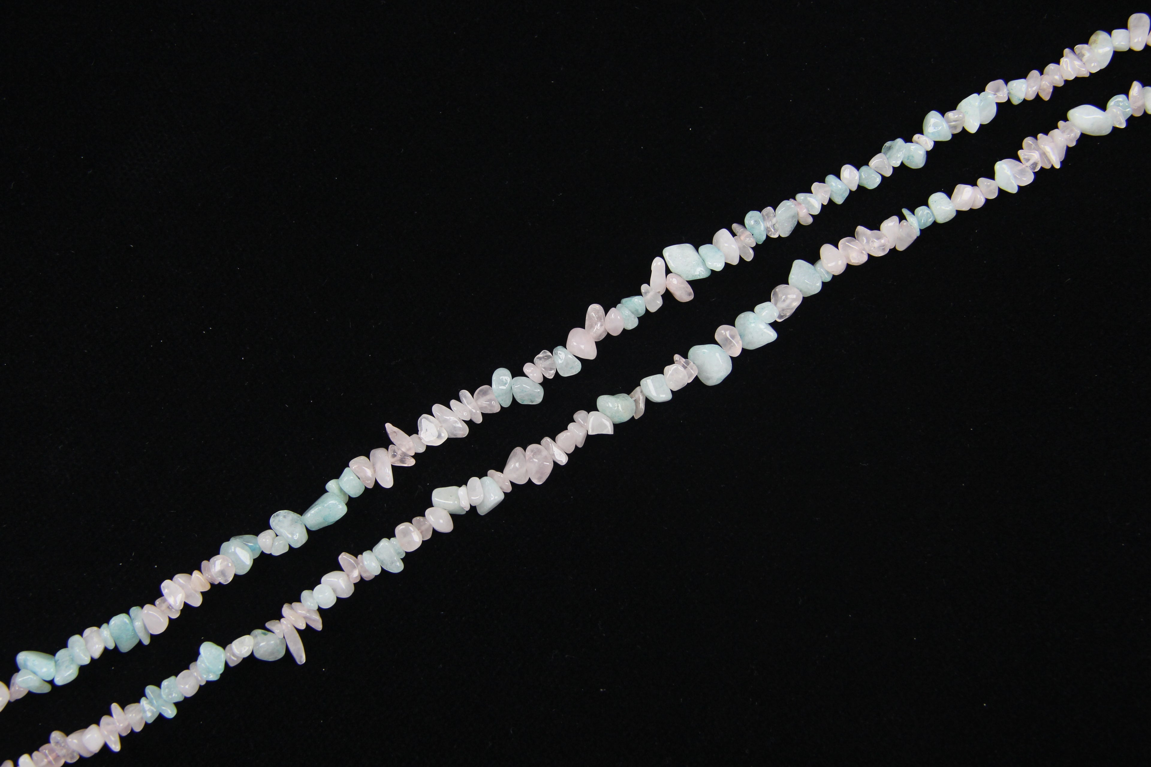 Irregular Pink Blue Sweat White Jade Long Chain