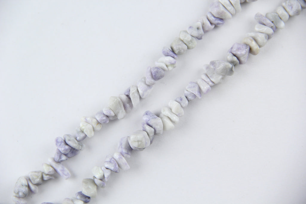 Irregular Purple Dragon Pine Jade Long Chain