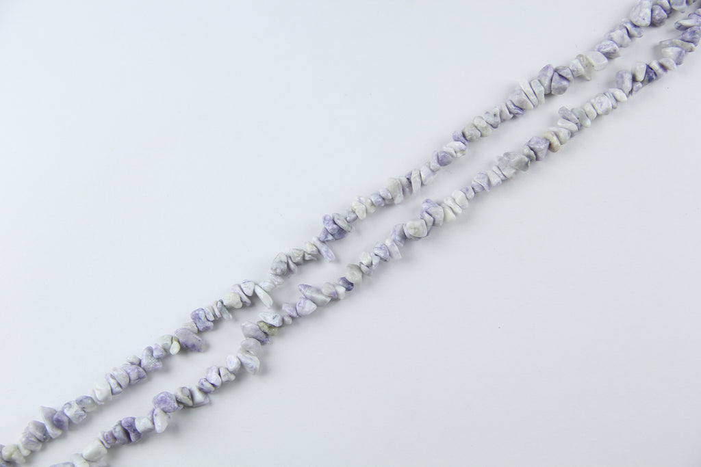 Irregular Purple Dragon Pine Jade Long Chain