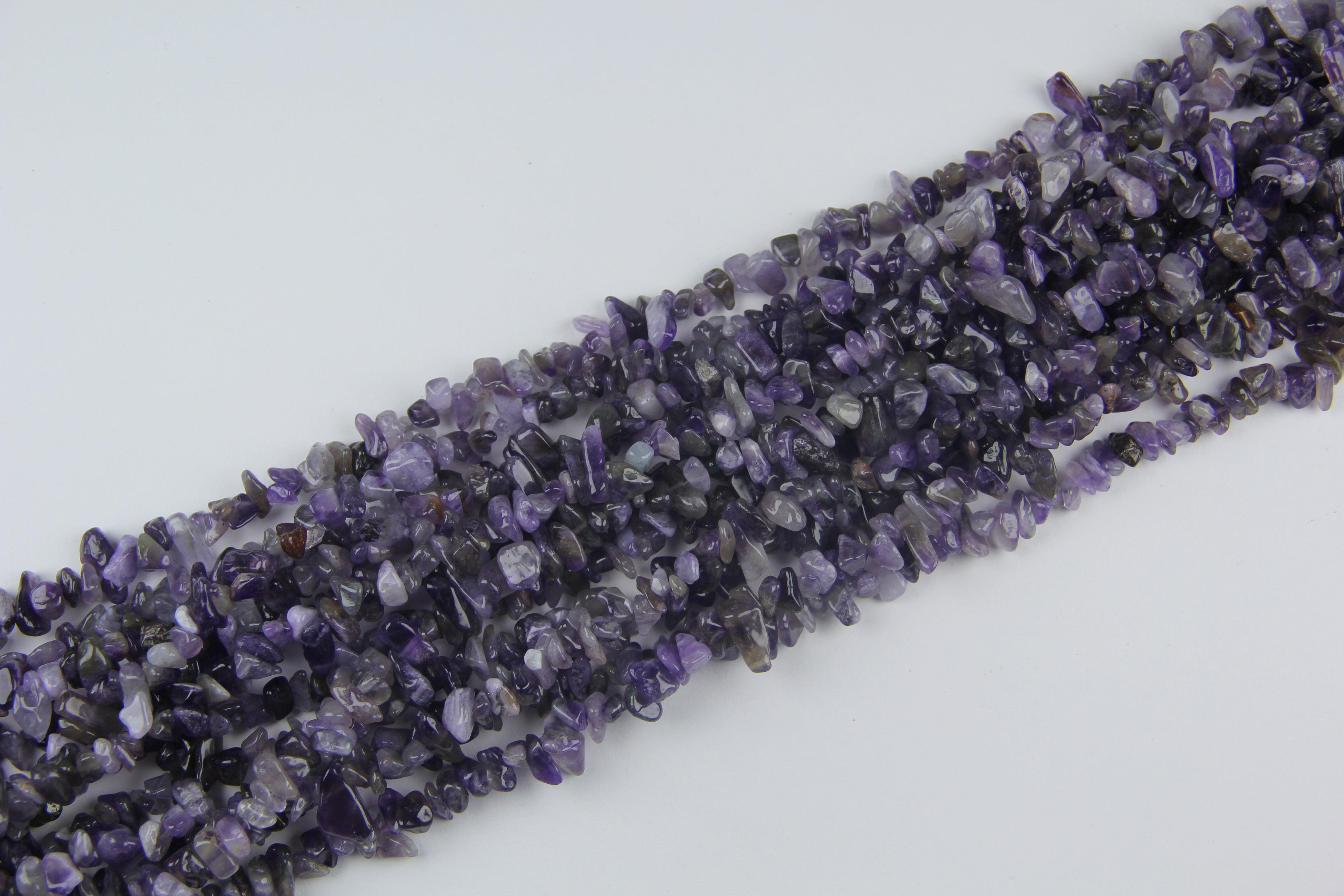 Purple crystal irregular long chain