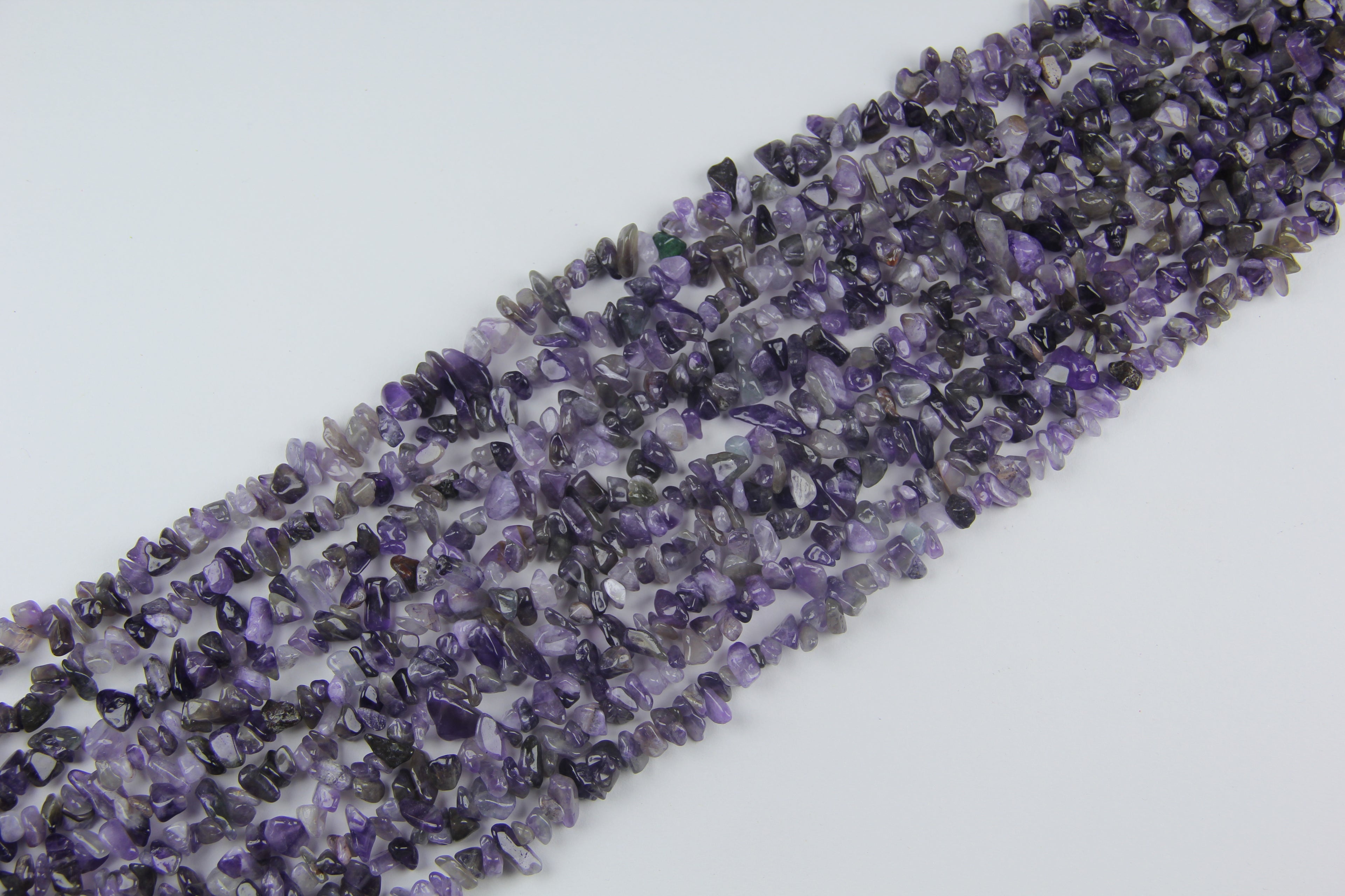 Purple crystal irregular long chain