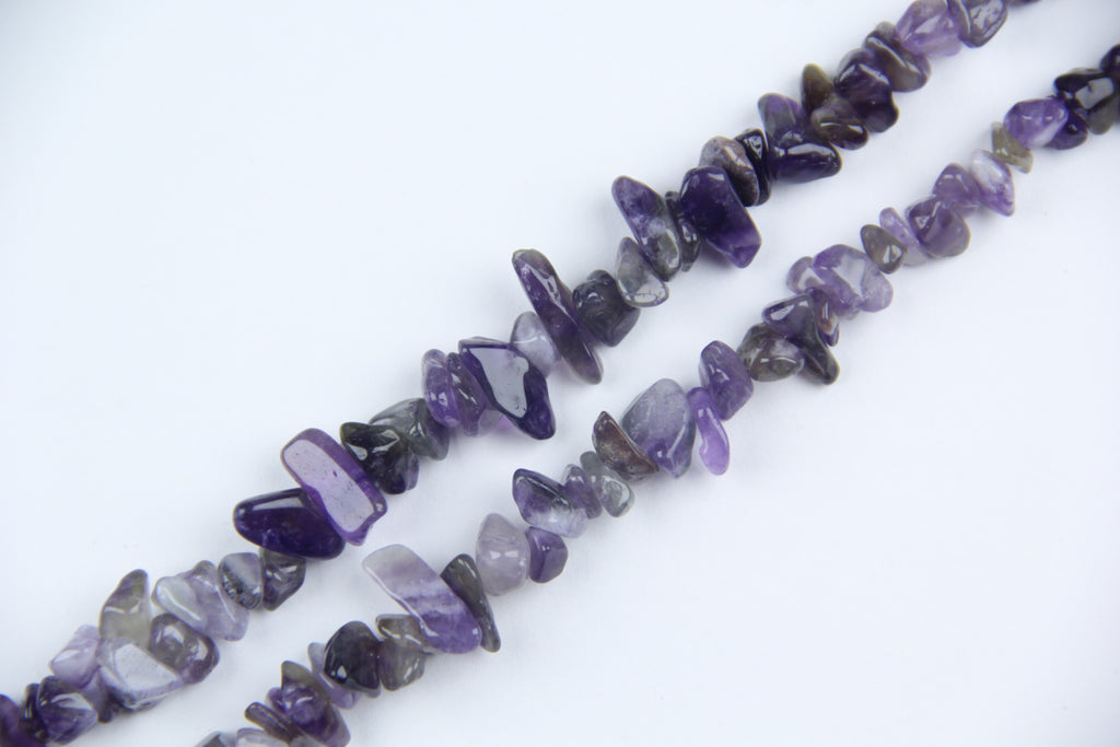 Purple crystal irregular long chain