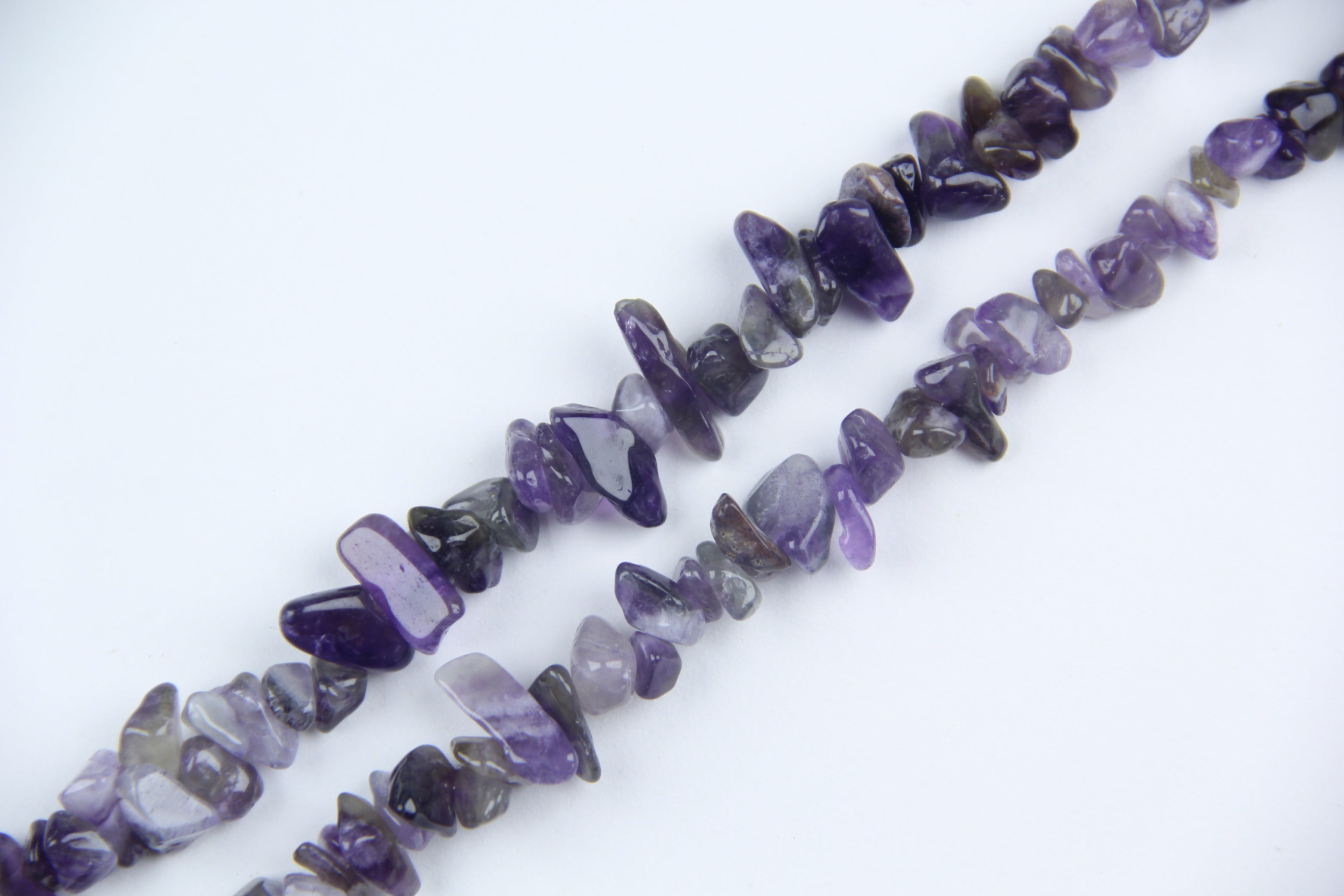 Purple crystal irregular long chain