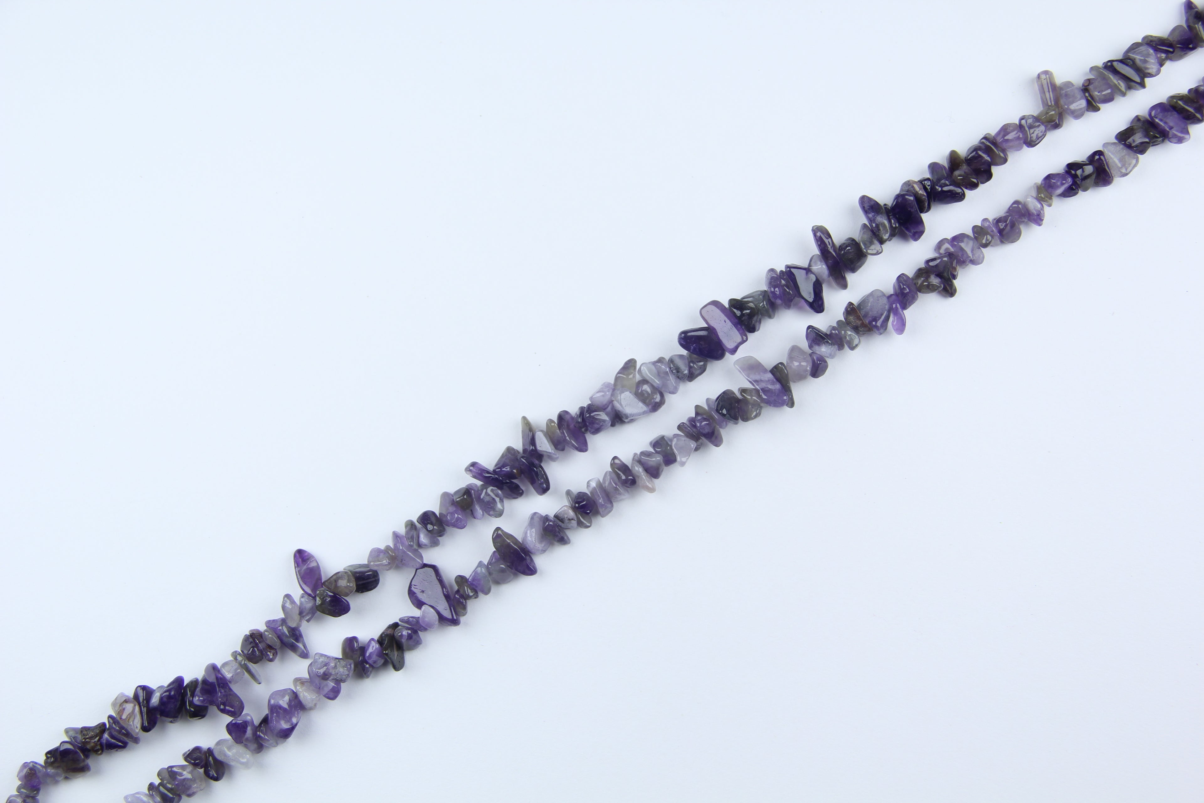 Purple crystal irregular long chain