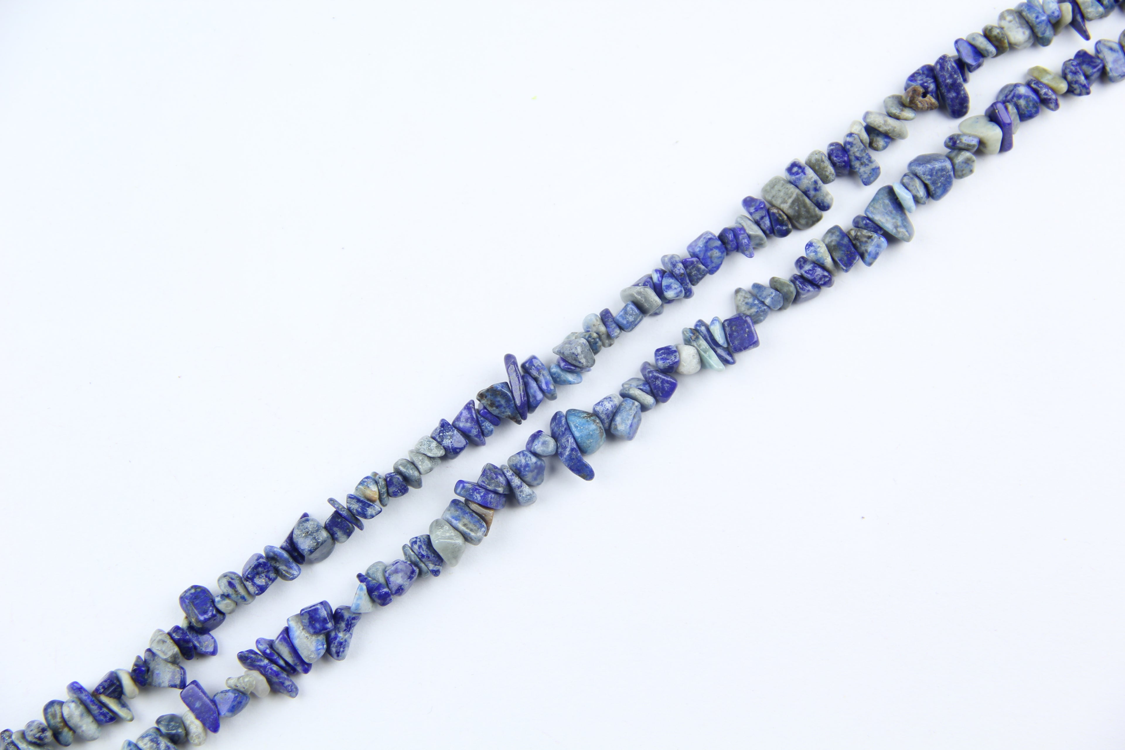 Irregular lapis lazuli gravel long chain