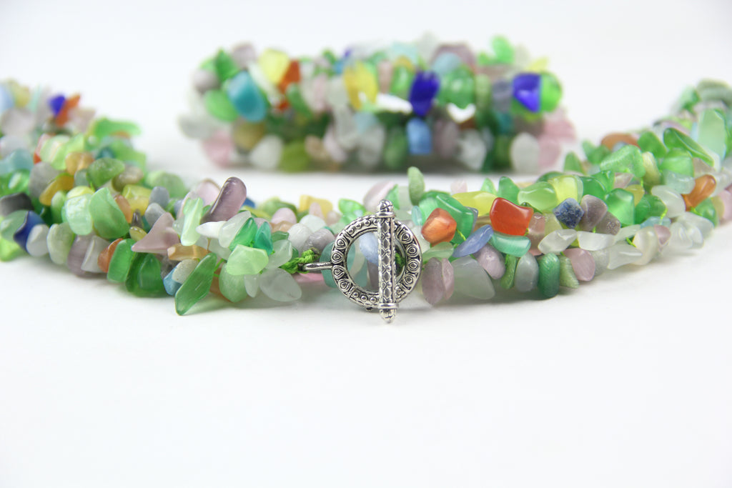 Rainbow Cat Eye Glass Set