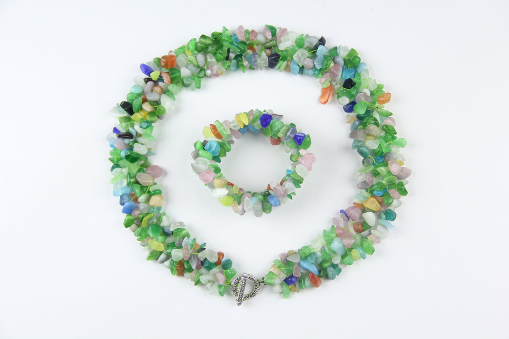 Rainbow Cat Eye Glass Set