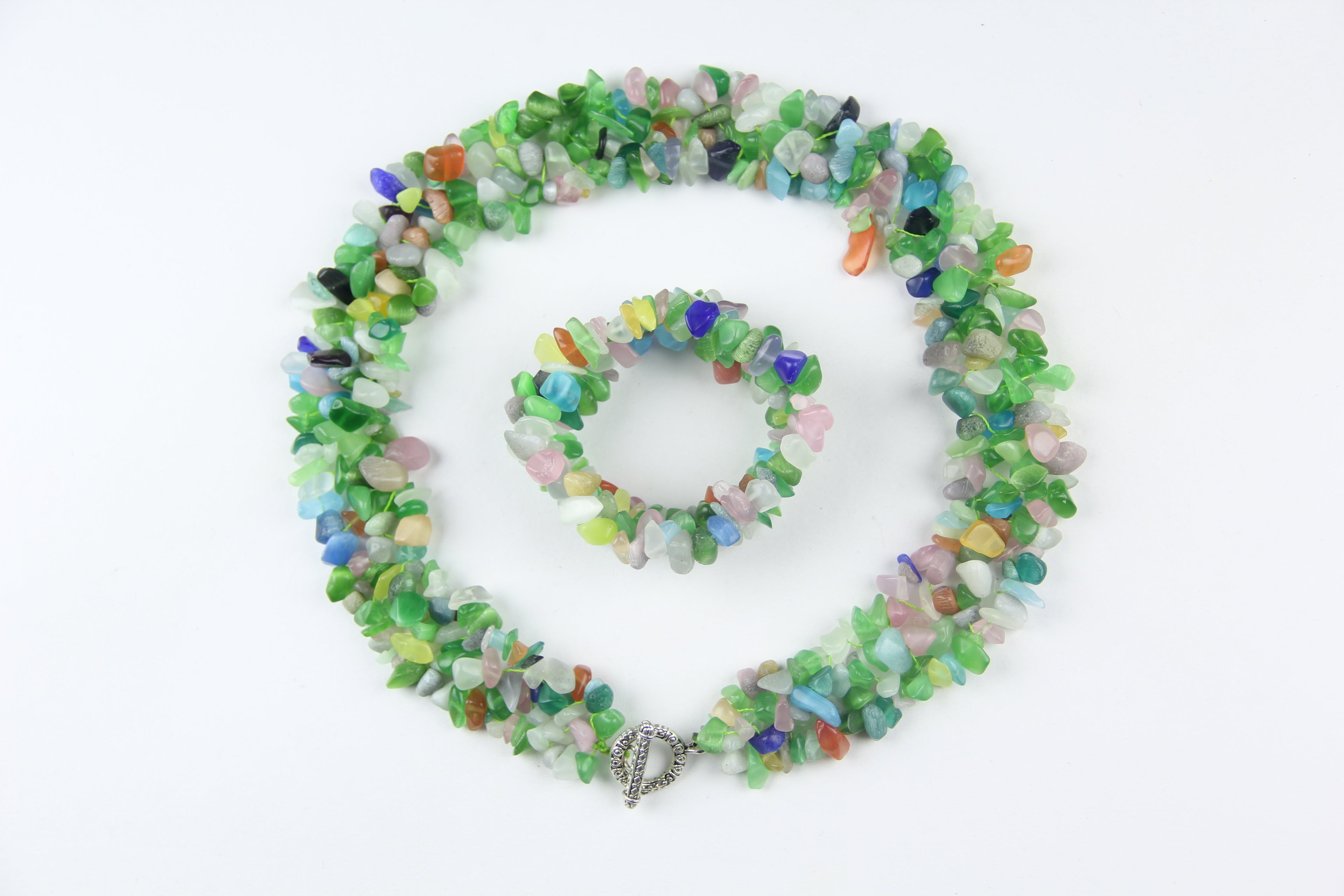 Rainbow Cat Eye Glass Set