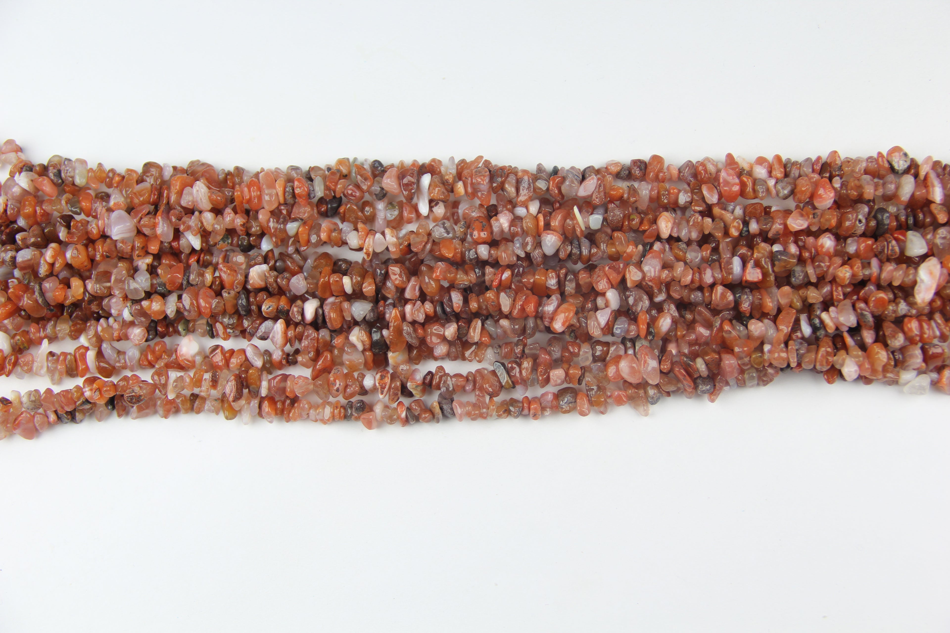 Red agate irregular long chain