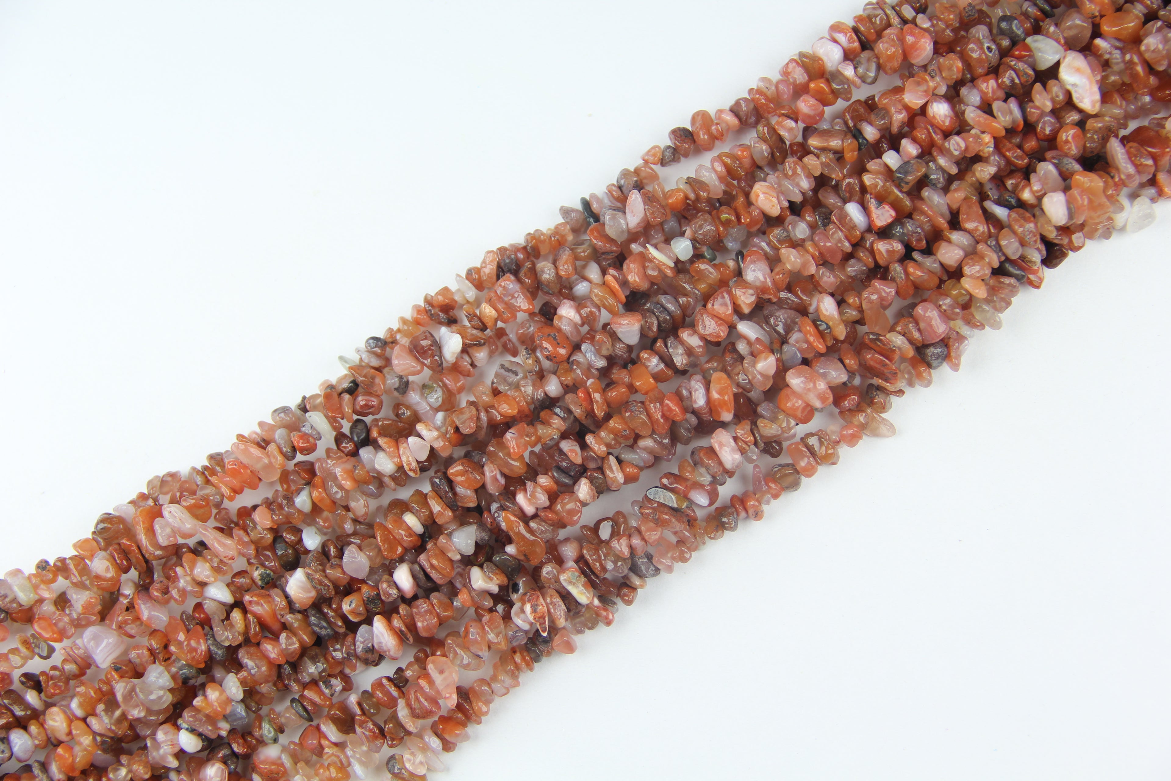 Red agate irregular long chain