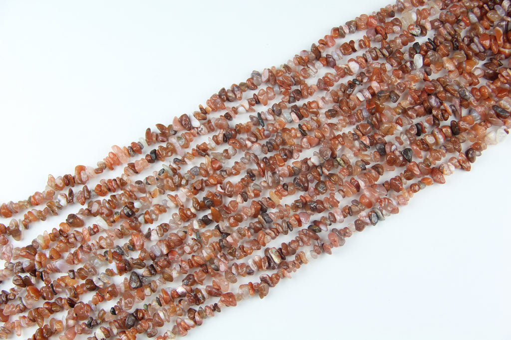 Red agate irregular long chain