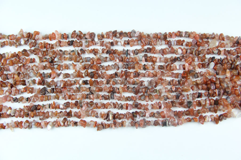 Red agate irregular long chain