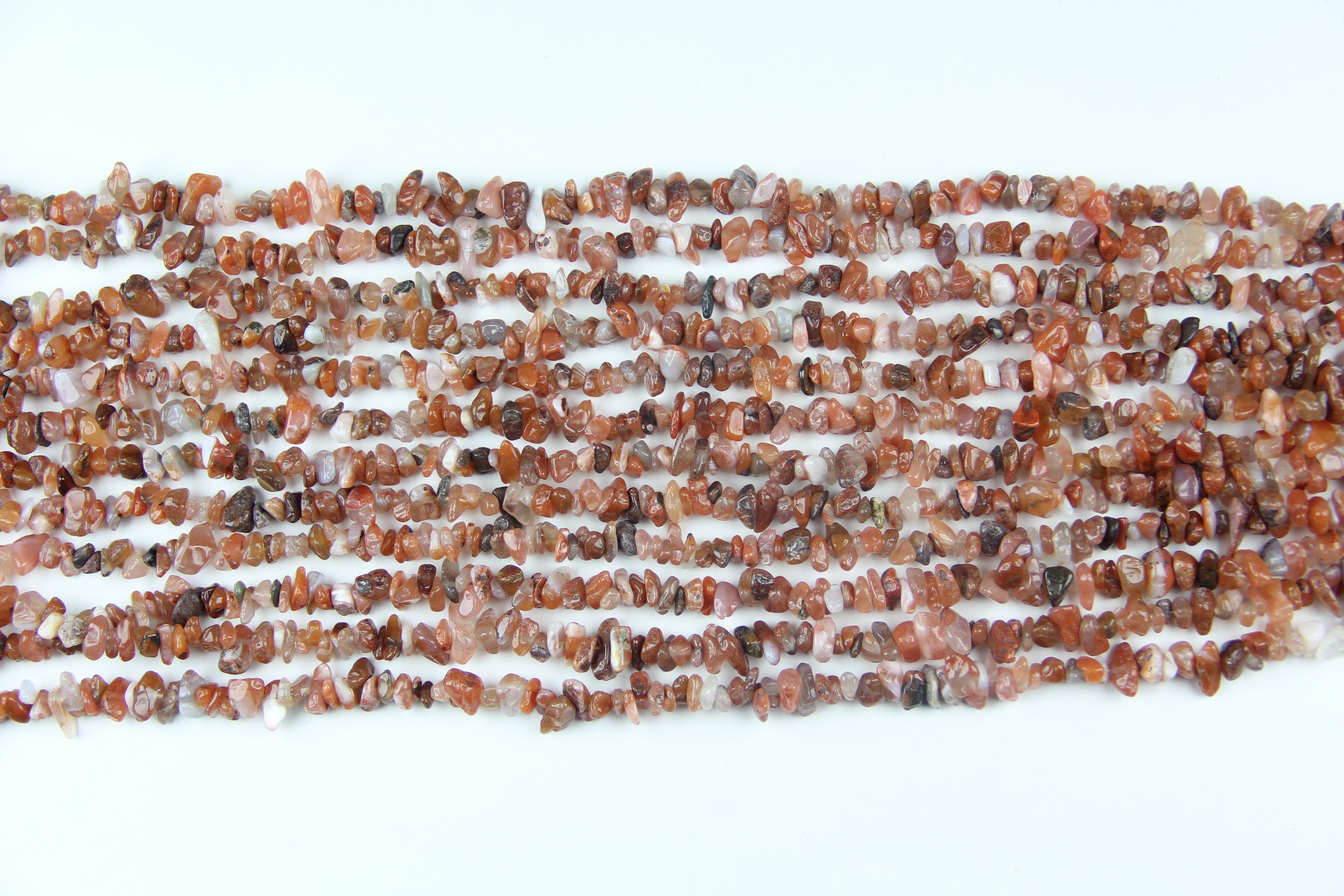 Red agate irregular long chain