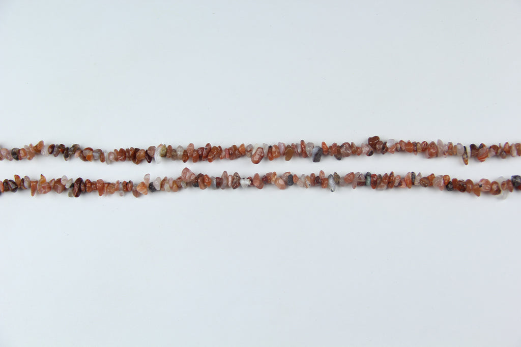 Red agate irregular long chain