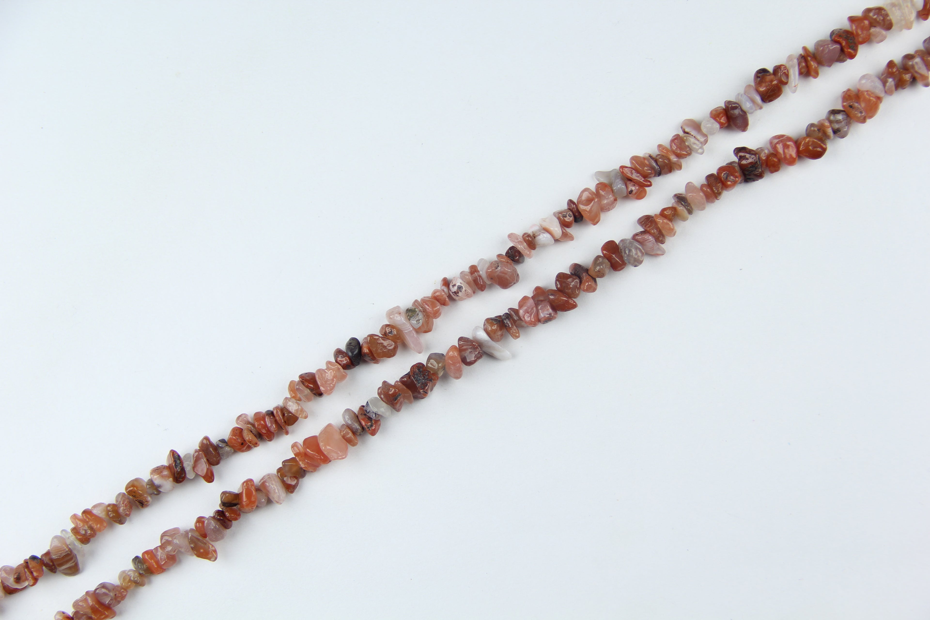 Red agate irregular long chain