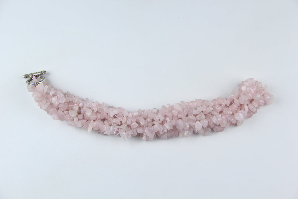 Pink crystal necklace